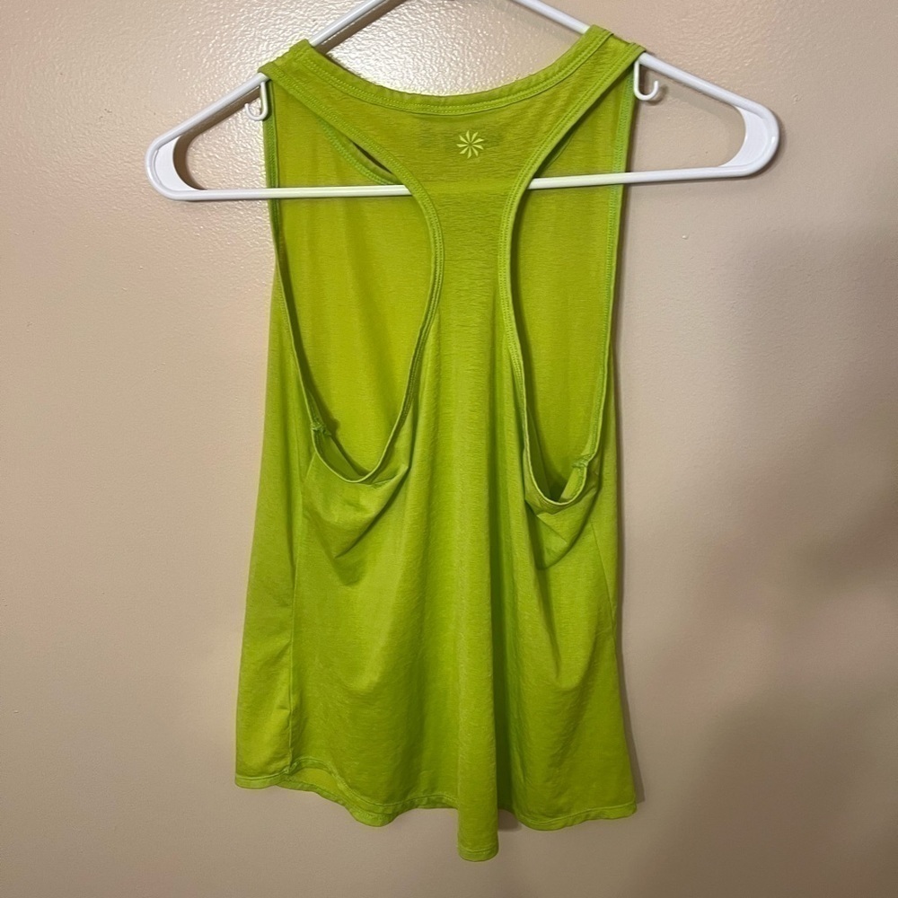 Athleta Crunch 2 Tank Racerback Top in Lime Green Sz S - Picture 3 of 6